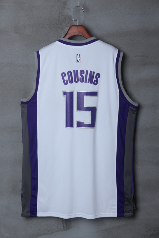 NBA Sacramento Kings #15 DeMarcus Cousins White 2017 Jerseys->sacramento kings->NBA Jersey